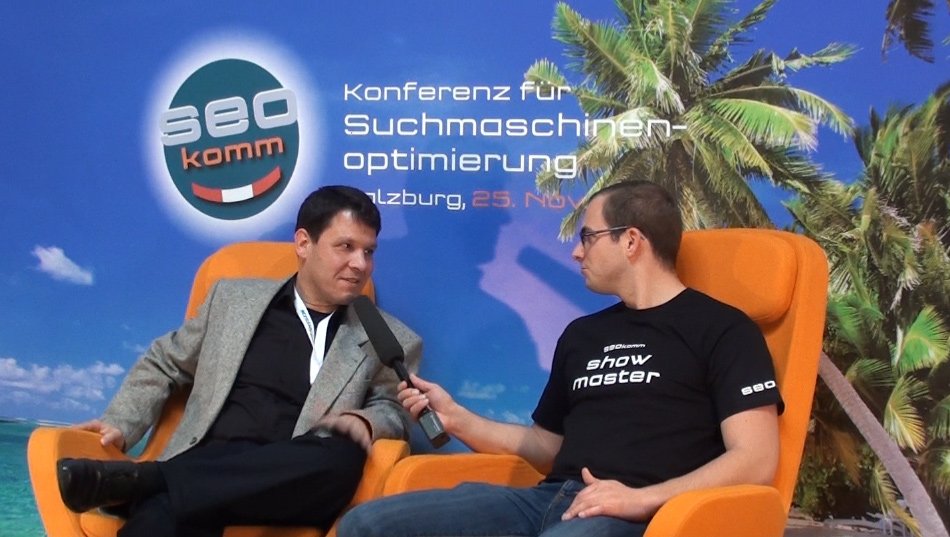 Ortwin Oberhauser being interviewed at SEOkomm 2011 in Salzburg